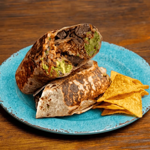 Grilled Argentinian Wild Caught Shrimp Burrito.