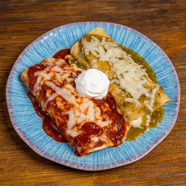Cheese Mozzarella Enchiladas.